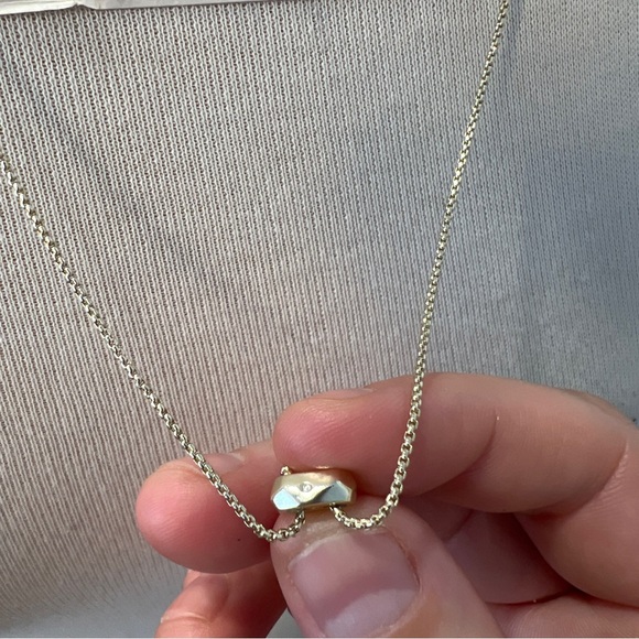 NWOT KENDRA SCOTT Brushed Gold Adjustable Chain Necklace - Picture 2 of 8